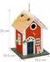 Relaxdays Vogelvilla Holz, wetterfest, bunt, 18,5x25x18,5cm