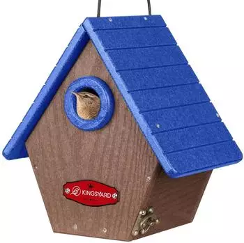 LuxusKollektion Nistkasten recycelter Kunststoff, R&auml;uberschutz, Bel&uuml;ftung, 13,2x14x20,3cm