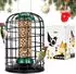 LuxusKollektion Vogelfutterspender eichhörnchensicher, Metall, grün, 20,3cm