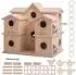 LuxusKollektion Mehrkammer-Vogelhaus 10 Nistfächer, Kiefer naturbelassen
