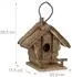 Relaxdays Vogelhaus rustikal, Holz, 20,5x28,5x17,5cm