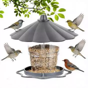 LuxusKollektion Vogelhaus faltbar, 1000ml, grau, wetterfest