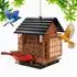 LuxusKollektion Vogelfutterhaus aus Metall, eichhörnchensicher, 2 Suet-Käfige, 2,5L