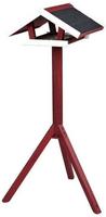Natura Futterhaus Mit St&auml;nder 46x22x44 Cm/1,15 M Rot/wei&szlig;