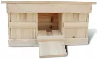 vidaXL Spatzenhaus 2 Stk. Holz 44 x 15,5 x 21,5 cm
