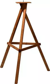 Dobar Rustikaler -St&auml;nder mit 3 Standbeinen 76 x 65 x 108 cm Braun Kiefer