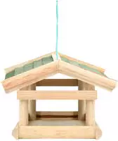 vidaXL Vogelfutterhaus Massivholz 35x29,5x21 cm
