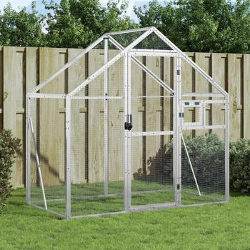 vidaXL Aviary aluminium 179 x 100 x 185 cm silver (152258)