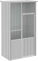 vidaXL Voliere Grau 115x78x200 cm Verzinkter Stahl