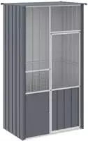 vidaXL Voliere Anthrazit 115x78x200 cm Verzinkter Stahl