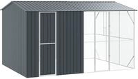 vidaXL Vogelk&auml;fig Anthrazit 430 x 310 x 247 cm Verzinkter Stahl