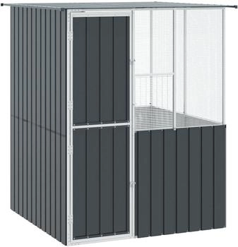 vidaXL Vogelkäfig Anthrazit Verzinkter Stahl (3325168)