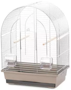 Duvo+ Vogelkäfig Natural Lusi mokka/zinc