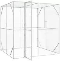 vidaXL Vogelk&auml;fig Anthrazit 209 x 202 x 214 cm Verzinkter Stahl