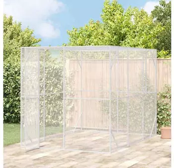 vidaXL Vogelk&auml;fig 210 x 304 x 213 cm verzinkter Stahl anthrazit