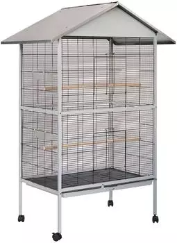 Dehner Lieblinge Vogelvoliere Hammer Blow 90 x 176 x 60 cm grau
