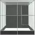 vidaXL Voliere mit Erweiterung 416 x 203 x 216 cm Stahl silber