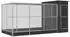 vidaXL Voliere mit Erweiterung 416 x 203 x 216 cm Stahl silber