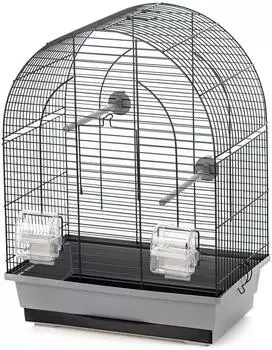 Duvo+ Vogelkäfig Lusi 1 grau/schwarz