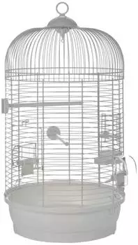 Beeztees Vogelkäfig Julia 3 rund weiß