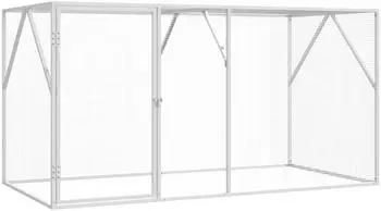 vidaXL Vogelvoliere 102x208x108 cm Stahl anthrazit