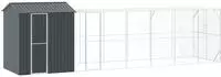 vidaXL Vogelk&auml;fig Anthrazit 824 x 208 x 247 cm Verzinkter Stahl