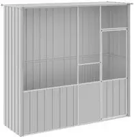 vidaXL Voliere Grau 215x78x200 cm Verzinkter Stahl