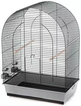 Duvo+ Vogelkäfig Lusi 3 grau/schwarz