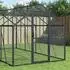 vidaXL Voliere 1,79x10x1,85m Aluminium, verzinktes Gitter, abschließbare Tür (3155806)