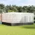 vidaXL Voliere Stahl 418x414x212cm silber/anthrazit