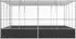 vidaXL Voliere Stahl 418x414x212cm silber/anthrazit