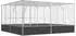 vidaXL Voliere Stahl 418x414x212cm silber/anthrazit
