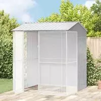 vidaXL Vogelk&auml;fig Grau 215 x 210 x 247 cm Verzinkter Stahl