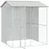 vidaXL Vogelkäfig verzinkter Stahl grau 215x210x247cm (3325175)
