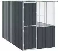 vidaXL Vogelk&auml;fig Anthrazit 165 x 318 x 200 cm Verzinkter Stahl
