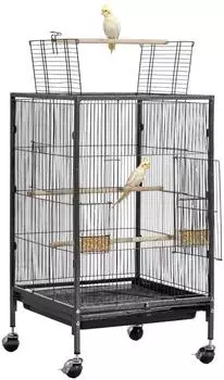 VEVOR Vogelvoliere aus Schmiedeeisen, offene Oberseite, 460x460x770mm