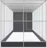 vidaXL Voliere mit Erweiterung, Stahl, silber, 830x203x216cm