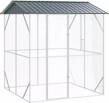 vidaXL Vogelk&auml;fig anthrazit 215x208x247cm, verzinkter Stahl (3325152)