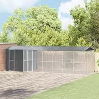 vidaXL Vogelk&auml;fig Anthrazit 860 x 310 x 247 cm Verzinkter Stahl