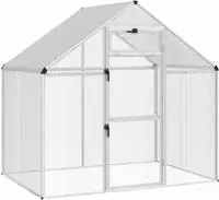 vidaXL Vogelk&auml;fig Silber 181,5 x 112,5 x 173,5 cm