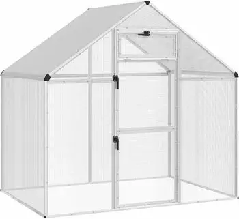 vidaXL Vogelkäfig silber 181,5x110,5x173,5cm (42036854)
