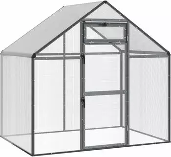 vidaXL Vogelkäfig anthrazit 181,5x112x173,5cm (42036856)