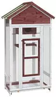 vidaXL Voliere Mokka 91,5x53x170 cm Massivholz Kiefer