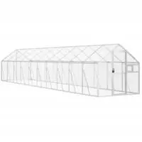 vidaXL Voliere Silbern 1,79x10x1,85 m Aluminium