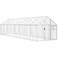 vidaXL Voliere Silbern 1,79x8x1,85 m Aluminium