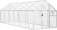 vidaXL Voliere Silbern 1,79x6x1,85 m Aluminium