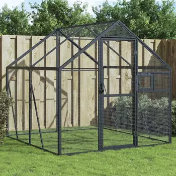 vidaXL Voliere Aluminium anthrazit 1,79x2x1,85m