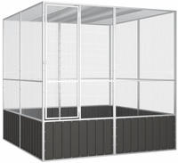 Vidaxl - Vogelk&auml;fig Anthrazit 213,5x217,5x211,5 Cm Verzinkter Stahl