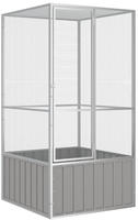 vidaXL Vogelk&auml;fig Grau 111x107x211,5 cm Verzinkter Stahl