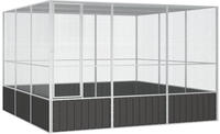Vidaxl - Vogelk&auml;fig Anthrazit 302,5x324,5x211,5 Cm Verzinkter Stahl